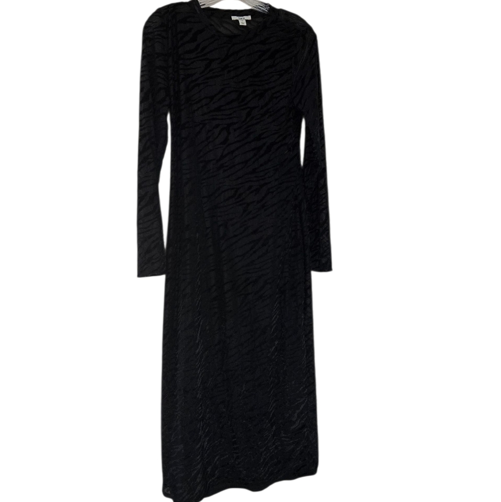 Bar III Black Dress Bodycon Maxi Long Sleeve Sze Medium